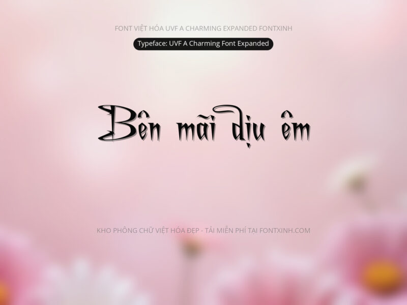 Font UVF A Charming Font Xinh