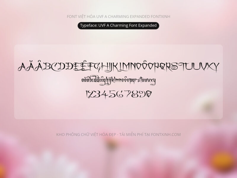 Font UVF A Charming Font Xinh