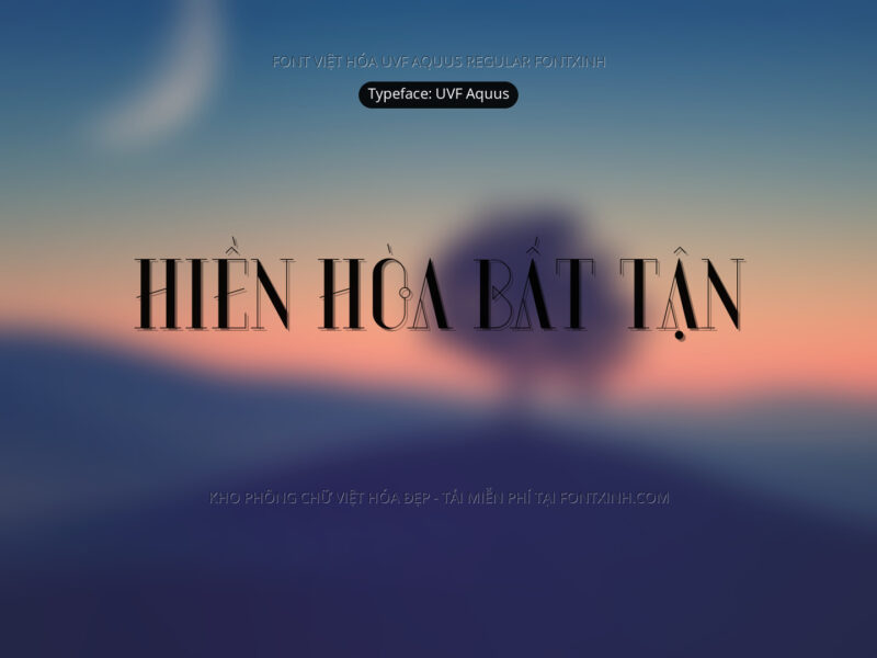 Font UVF Aquus Font Xinh