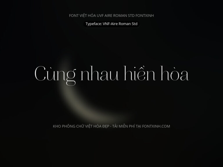 Font UVF Aire Roman Std Font Xinh