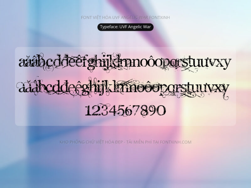Font UVF Angelic War Font Xinh