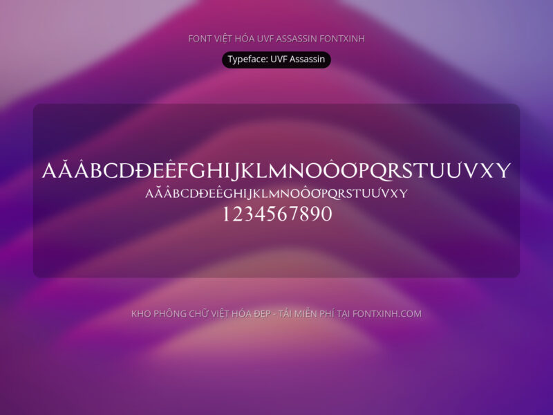 Font UVF Assassin Font Xinh