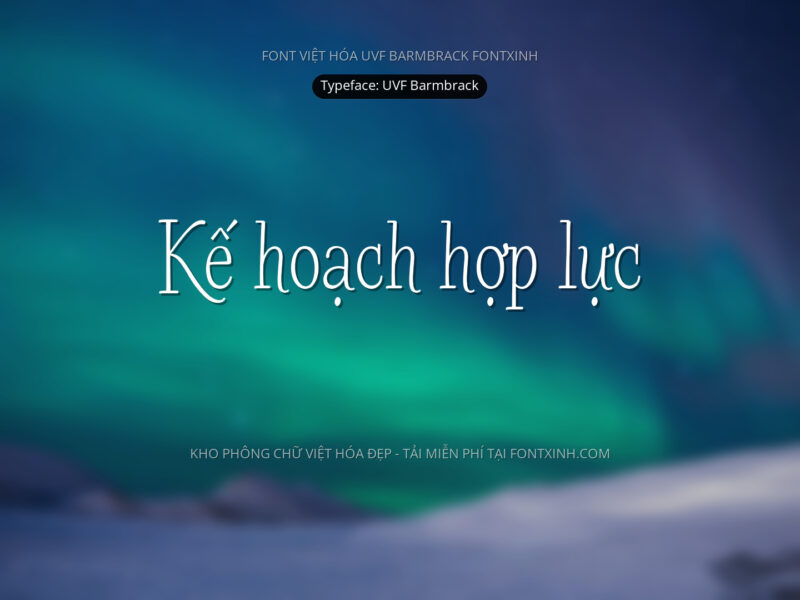 Font UVF Barmbrack Font Xinh