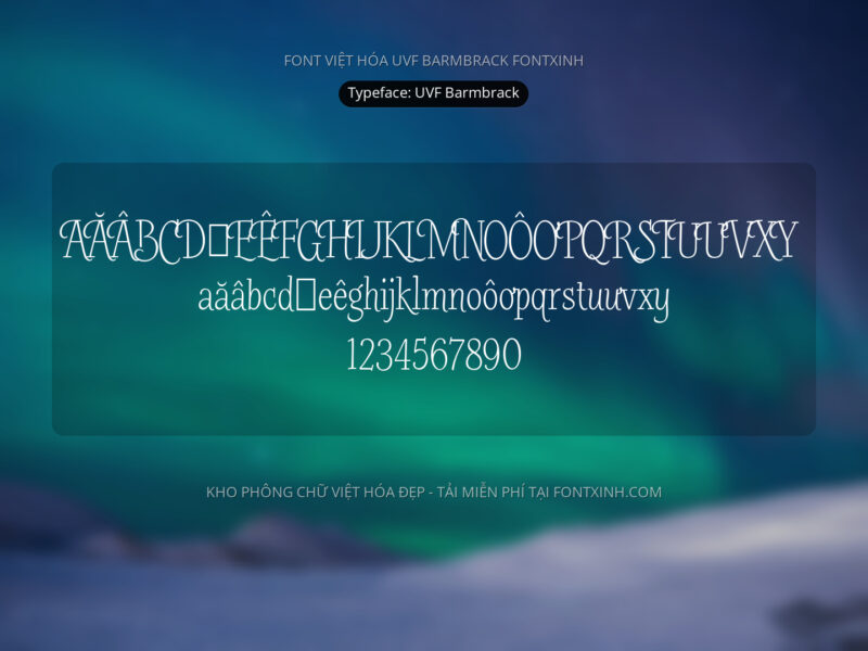 Font UVF Barmbrack Font Xinh