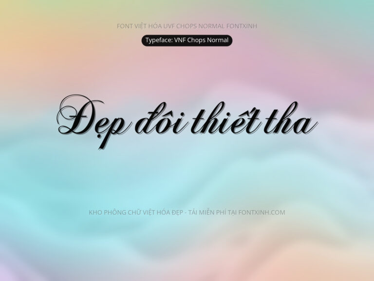 Font UVF Chops Normal Font Xinh