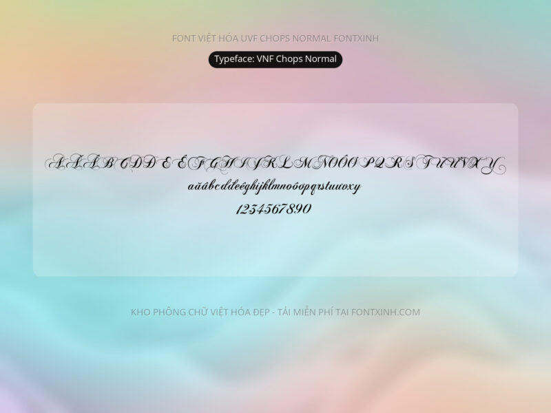 Font UVF Chops Normal Font Xinh