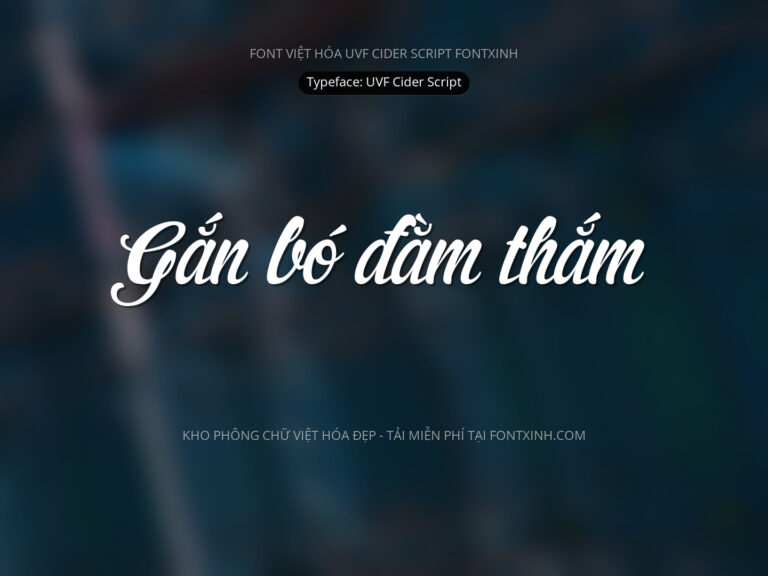 Font UVF Cider Script Font Xinh