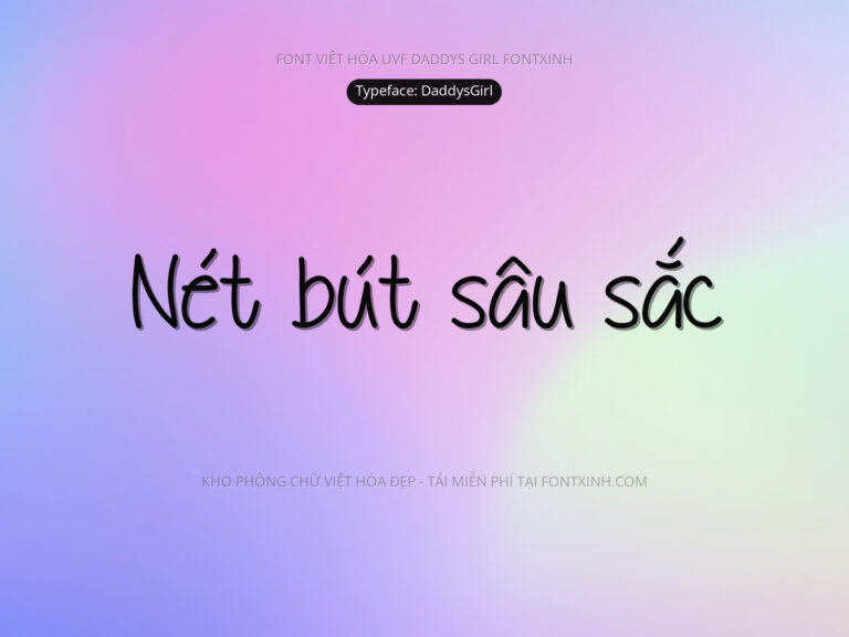 Font UVF Daddysgirl Font Xinh