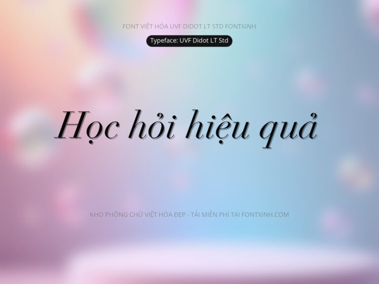 Font UVF Didot Lt Std Italic Font Xinh