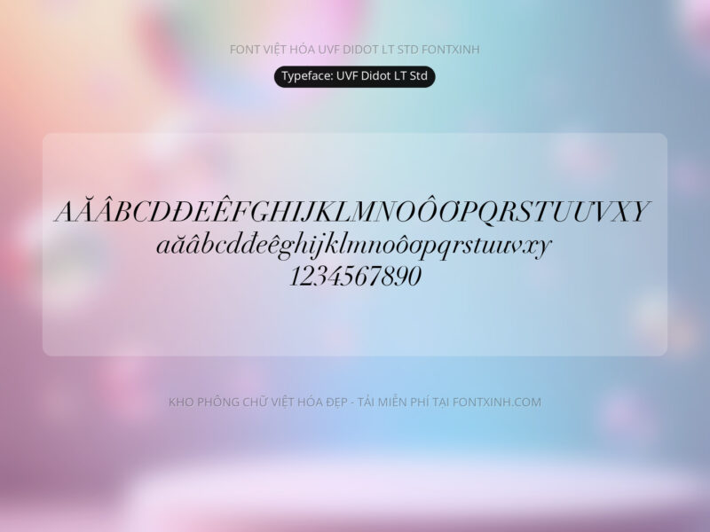 Font UVF Didot Lt Std Italic Font Xinh
