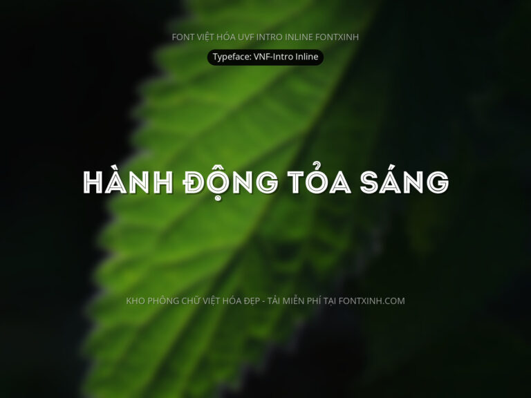 Font UVF Intro Inline Font Xinh