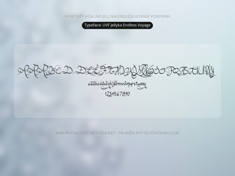 Font UVF Jellyka Endless Voyage Font Xinh