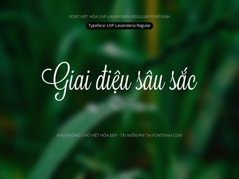 Font UVF Lavanderia Font Xinh