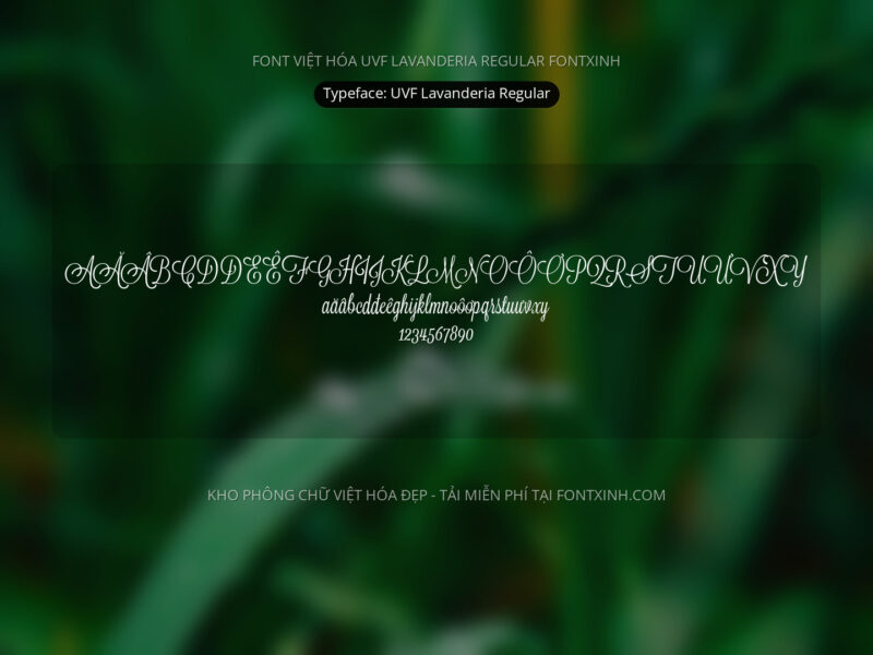 Font UVF Lavanderia Font Xinh