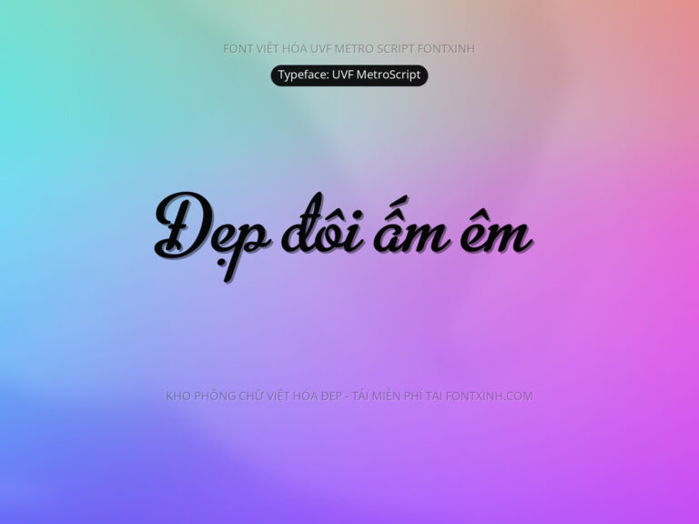 Font UVF Metro Script Font Xinh