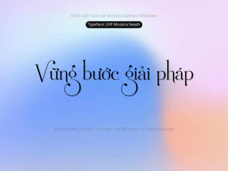Font UVF Mussica Swash Font Xinh