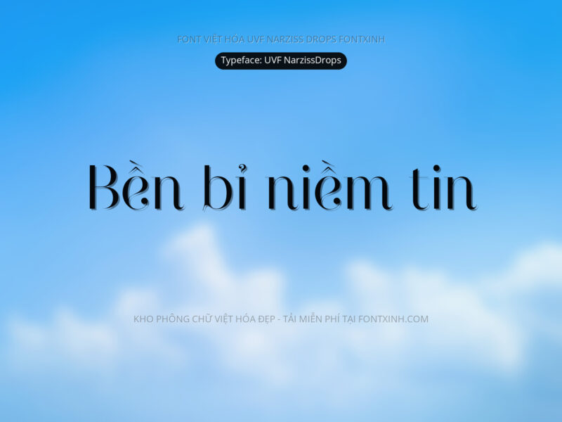 Font UVF Narzissdrops Font Xinh