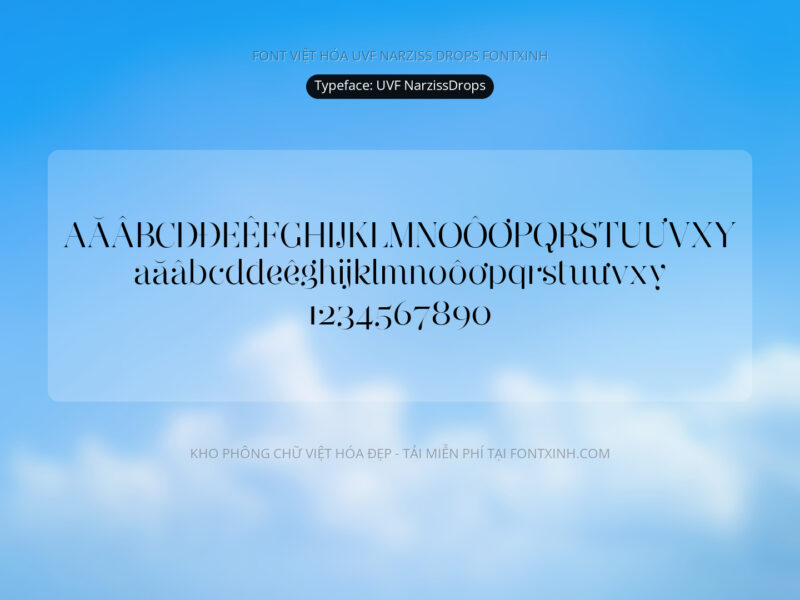 Font UVF Narzissdrops Font Xinh