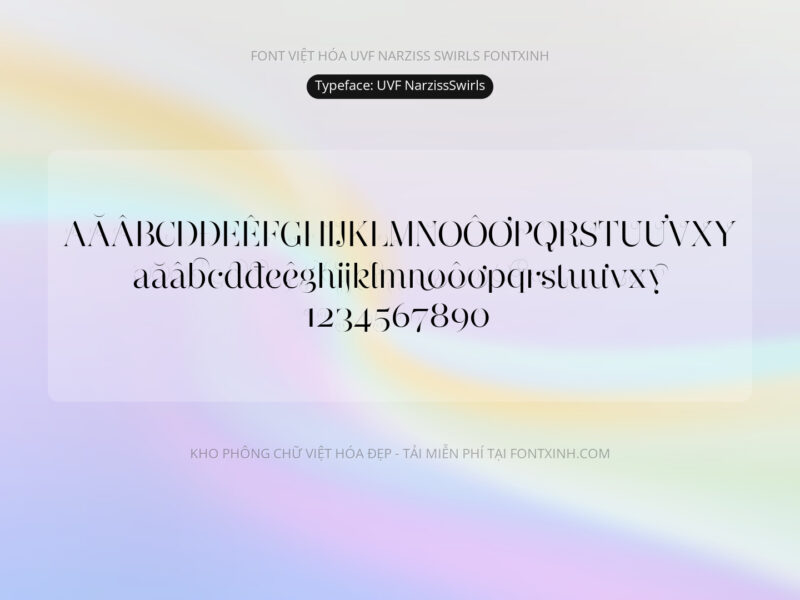 Font UVF Narzissswirls Font Xinh
