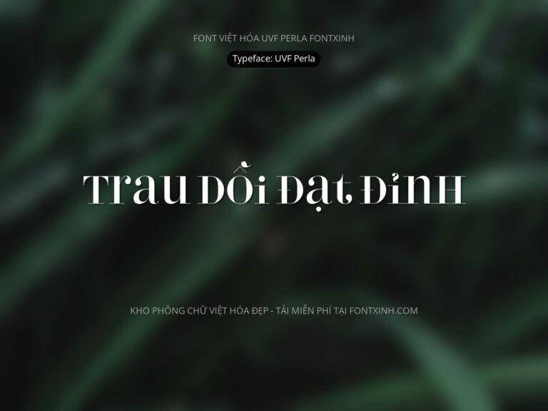 Font UVF Perla Font Xinh