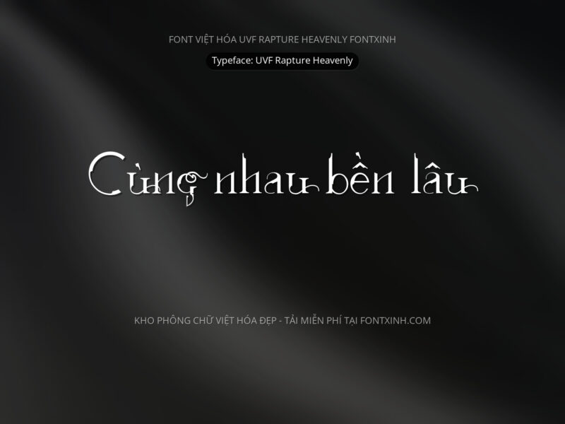 Font UVF Rapture Heavenly Font Xinh