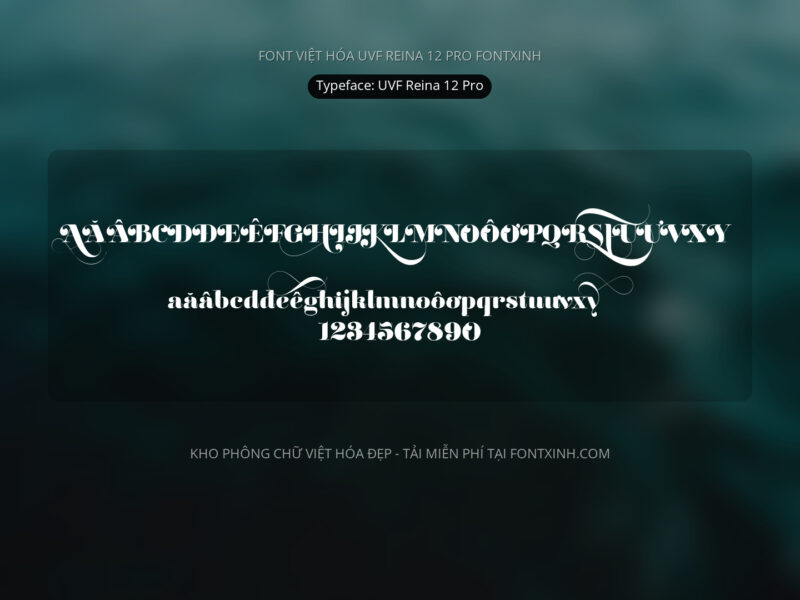 Font UVF Reina 12 Pro Font Xinh