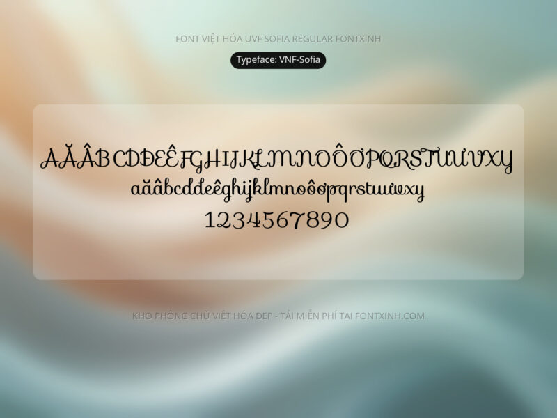 Font VNF Sofia Font Xinh