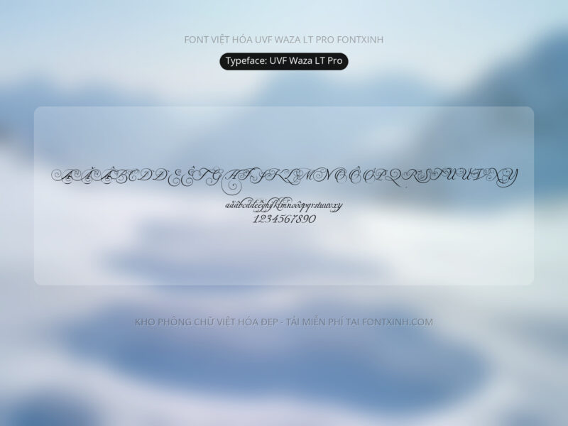 Font UVF Waza Lt Pro Font Xinh