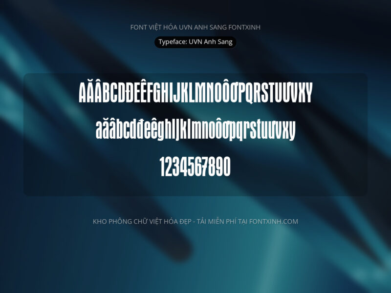 Font UVN Anh Sang Font Xinh