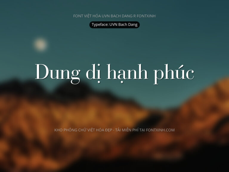 Font UVN Bach Dang Font Xinh