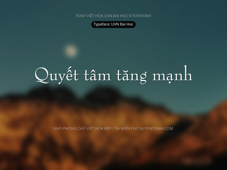 Font UVN Bai Hoc Font Xinh