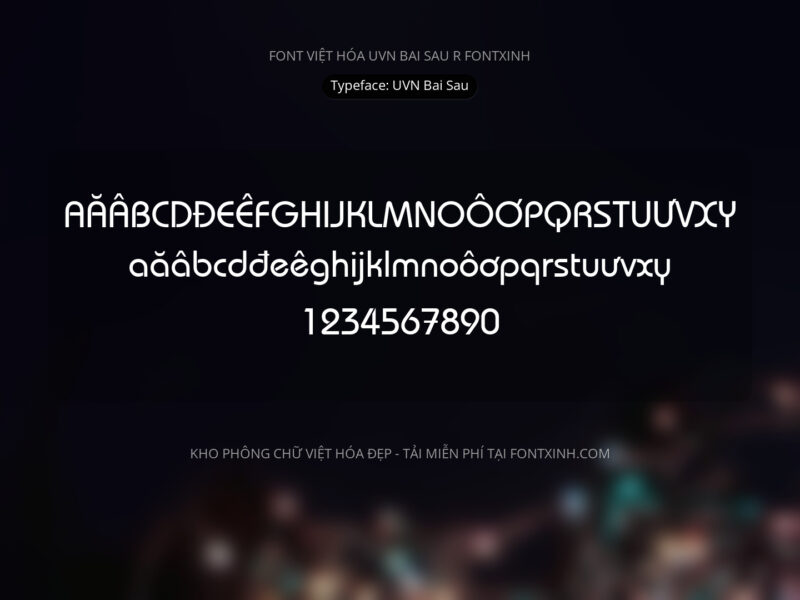 Font UVN Bai Sau Font Xinh
