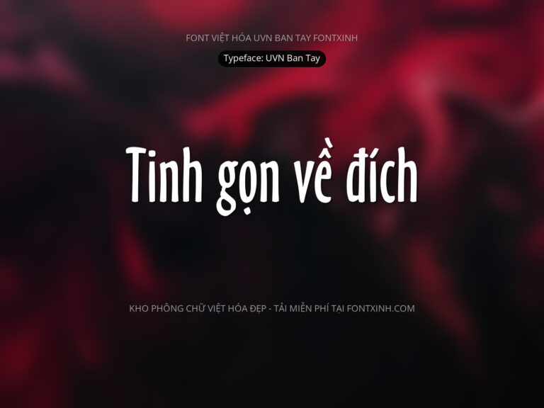 Font UVN Ban Tay Font Xinh