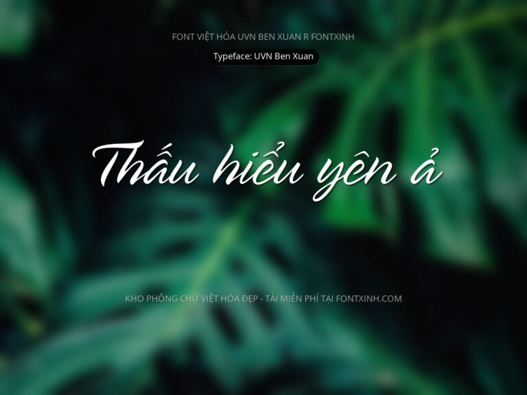 Font UVN Ben Xuan Font Xinh