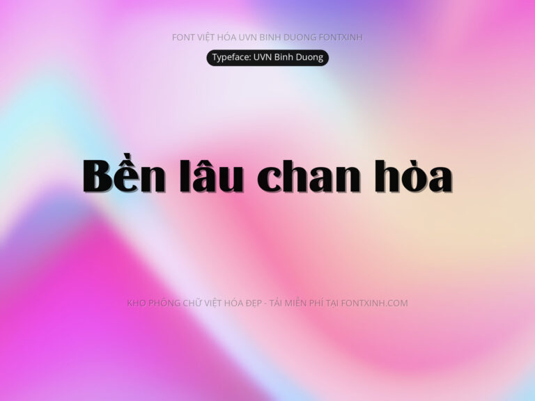 Font UVN Binh Duong Font Xinh