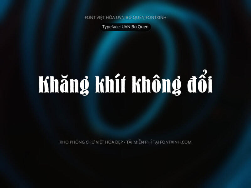 Font UVN Bo Quen Font Xinh