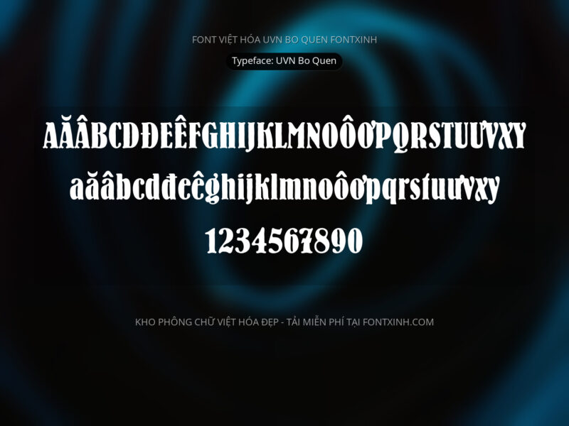 Font UVN Bo Quen Font Xinh