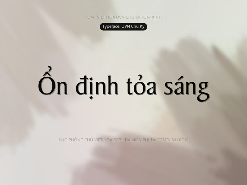 Font UVN Chu Ky Font Xinh
