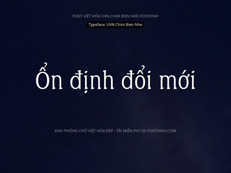 Font UVN Chim Bien Nhe Font Xinh