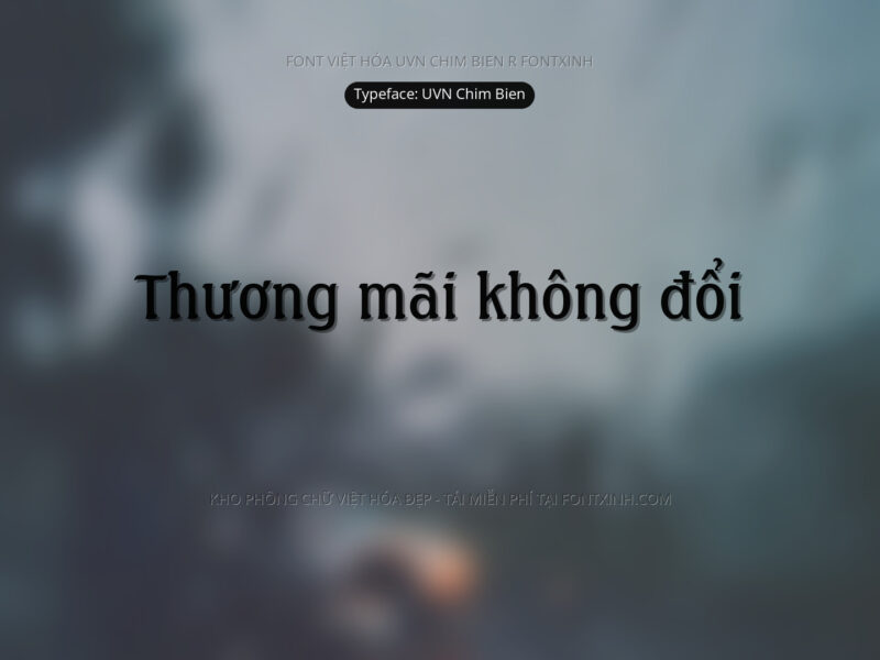 Font UVN Chim Bien Font Xinh