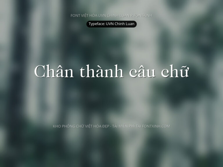 Font UVN Chinh Luan Font Xinh