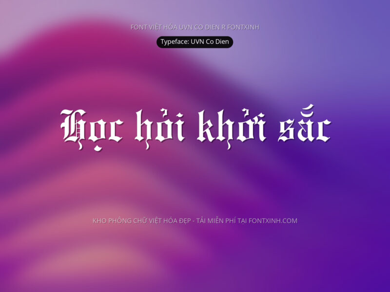Font UVN Co Dien Font Xinh