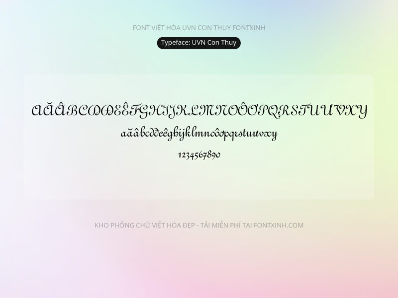 Font UVN Con Thuy Font Xinh
