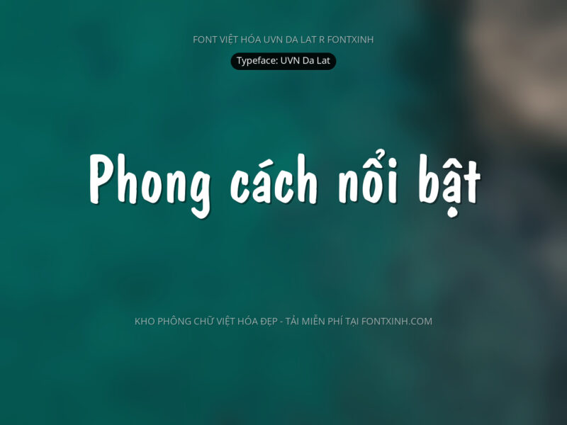 Font UVN Da Lat Font Xinh