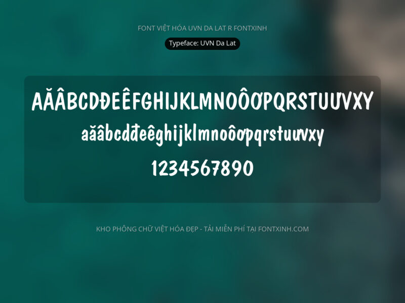 Font UVN Da Lat Font Xinh