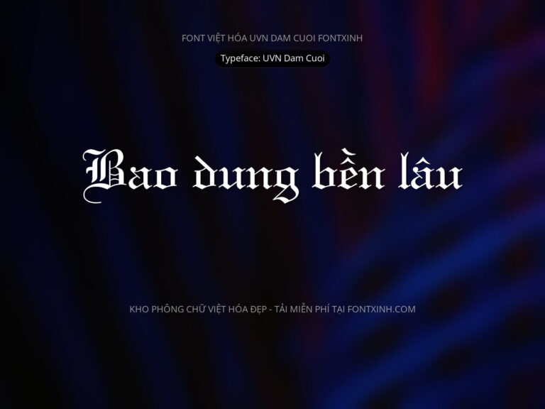 Font UVN Dam Cuoi Font Xinh