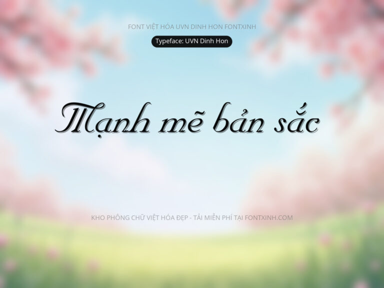 Font UVN Dinh Hon Font Xinh