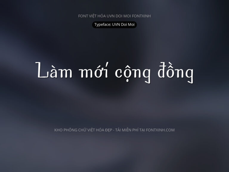 Font UVN Doi Moi Font Xinh