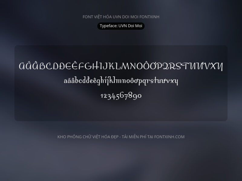 Font UVN Doi Moi Font Xinh