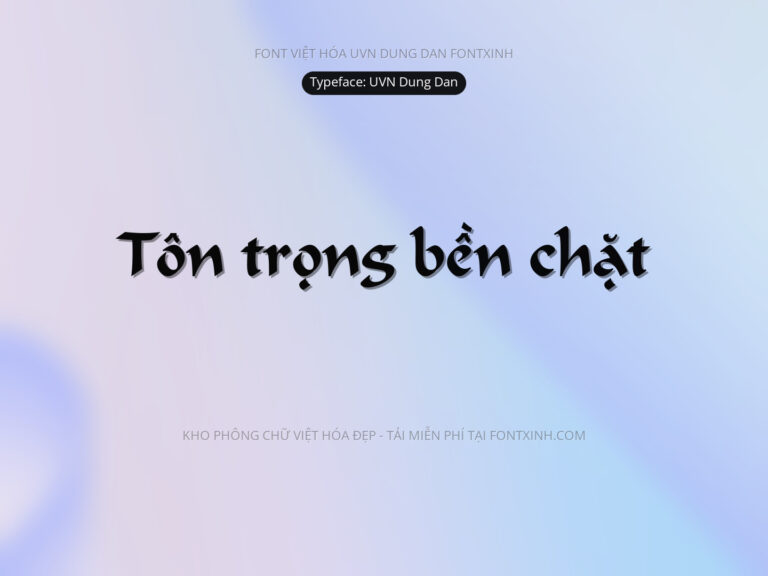 Font UVN Dung Dan Font Xinh